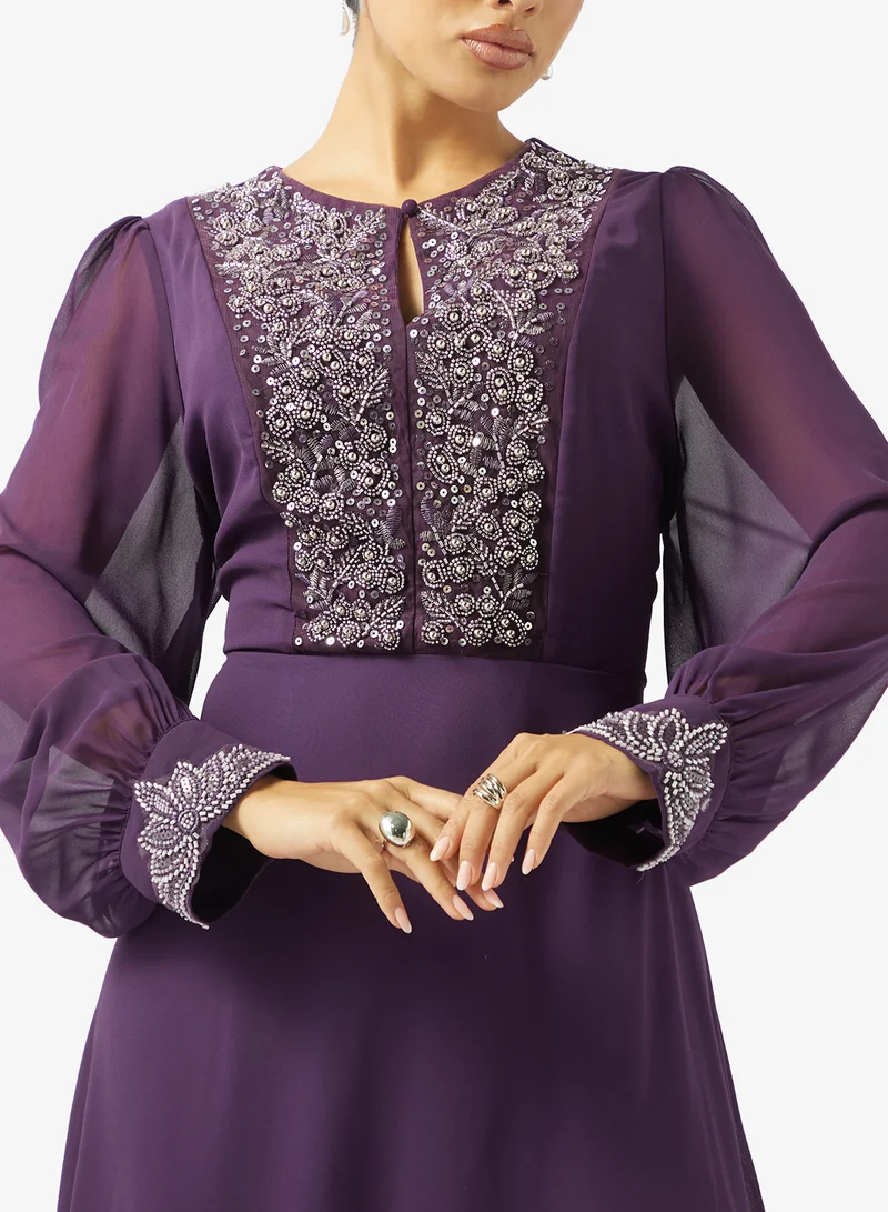 Khizana  Embroidered A-line Dress for Women | Best Price UAE
